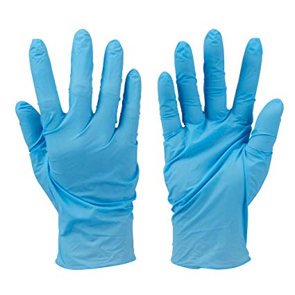 BLUE LATEX GLOVES POWDER 100PK